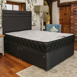 Divan Base Direct Madrid Special Memory Foam Sprung Divan Bed Set 6Ft Super King 2 Drawers Side - Naples Slate - thumbnail 6