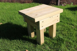 Churnet Valley Garden Furniture Ltd Pressure Treated Footstool - Outdoor Garden Furniture Foot Rest - Timber - L30 X W30 X H30 Cm - Fully Assembled - thumbnail 5