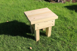 Churnet Valley Garden Furniture Ltd Pressure Treated Footstool - Outdoor Garden Furniture Foot Rest - Timber - L30 X W30 X H30 Cm - Fully Assembled - thumbnail 3