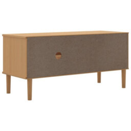 Walplus Tv Cabinet Senja Rattan Look Brown 106X40X49Cm Solid Wood Pine - thumbnail 8