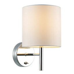 Happy Homewares Contemporary Bedside Wall Lamp In Chrome With Toggle Switch And Shade - thumbnail 5