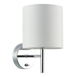 Happy Homewares Contemporary Bedside Wall Lamp In Chrome With Toggle Switch And Shade - thumbnail 4