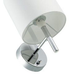 Happy Homewares Contemporary Bedside Wall Lamp In Chrome With Toggle Switch And Shade - thumbnail 3