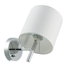 Happy Homewares Contemporary Bedside Wall Lamp In Chrome With Toggle Switch And Shade - thumbnail 8