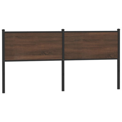 Berkfield Headboard Brown Oak 160 Cm Engineered Wood And Steel - image 1