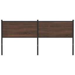 Berkfield Headboard Brown Oak 160 Cm Engineered Wood And Steel - thumbnail 3
