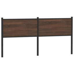 Berkfield Headboard Brown Oak 160 Cm Engineered Wood And Steel - thumbnail 5