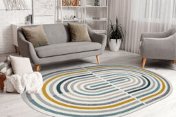 RugsX Carpet Fusion 5711 White Dark Green Shape - Geometric, Modern, Abstract, 200X290 Cm - thumbnail 1