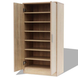 Vidaxl Shoe Cabinet 7 Shelves Oak - thumbnail 4