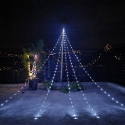 Taylor & Brown 3.6M Bright White 300 Led Waterfall Xmas Curtain Lights Icicle Fairy String With 6 Light Sequences - thumbnail 2