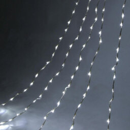Taylor & Brown 3.6M Bright White 300 Led Waterfall Xmas Curtain Lights Icicle Fairy String With 6 Light Sequences - thumbnail 6