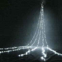 Taylor & Brown 3.6M Bright White 300 Led Waterfall Xmas Curtain Lights Icicle Fairy String With 6 Light Sequences - thumbnail 4