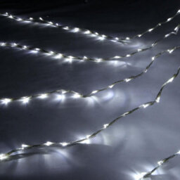 Taylor & Brown 3.6M Bright White 300 Led Waterfall Xmas Curtain Lights Icicle Fairy String With 6 Light Sequences - thumbnail 5
