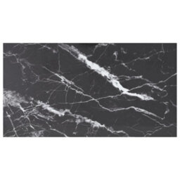 Berkfield Table Top Black 120X65 Cm 8mm Tempered Glass With Marble Design - thumbnail 1