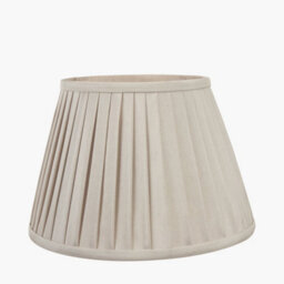Pacific Lifestyle 40Cm Taupe Poly Cotton Pleated Lampshade For Table Lamps