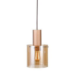 Luminosa Lighting Luminosa Modern Hanging Pendant Antique Bronze, Black 1 Light  With Glass Shade, E27 - thumbnail 1