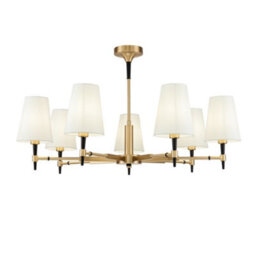 Luminosa Lighting Luminosa Zaragoza Chandelier Brass, 7 Light, E14
