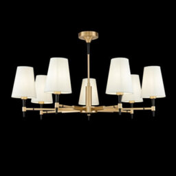 Luminosa Lighting Luminosa Zaragoza Chandelier Brass, 7 Light, E14 - thumbnail 3