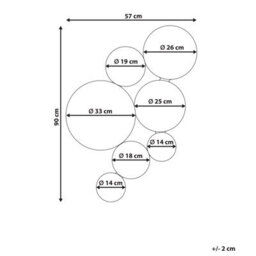 Beliani Wall Mirror Laxou 57 Cm 90 Cm Copper - thumbnail 3