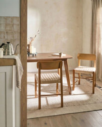 Beliani Set Of 2 Dining Chairs Allos Wood Brown - thumbnail 2