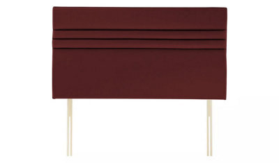 "Adore Designs Apollo Plush Velvet 4Ft6 Double 20"" Headboard -  Burgundy"