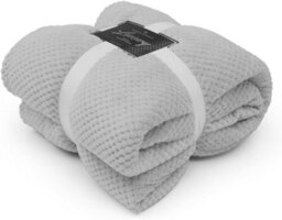 Gc Gaveno Cavailia Fluffy Pop Throw 150X200Cm Silver Lightweight Honeycomb Blanket For Bed Settee Throws For Sofas Couch Chair