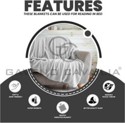 Gc Gaveno Cavailia Fluffy Pop Throw 150X200Cm Silver Lightweight Honeycomb Blanket For Bed Settee Throws For Sofas Couch Chair - thumbnail 4