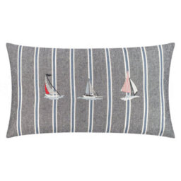 Wylder Abersoch Regatta Rectangular Polyester Filled Cuhsion, Navy, 30 X 50Cm - thumbnail 2
