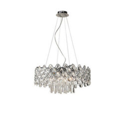 Luminosa Lighting Luminosa Kenzie Pendant 16 Light G4 Polished Chrome/crystal, Not Led/cfl Compatible - thumbnail 1