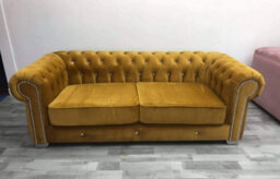 Stratus Interiors Regal Classic Chesterfield Sofa Deep Button Soft Velvet & Wool Fabric - 3 Seater - thumbnail 6