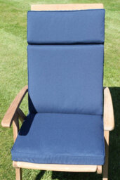 Garden Market Place Garden Furniture Cushion- Recliner Cushion For Large Garden Chair Navy Blue