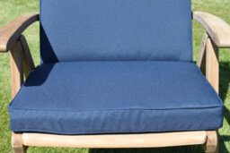 Garden Market Place Garden Furniture Cushion- Recliner Cushion For Large Garden Chair Navy Blue - thumbnail 2