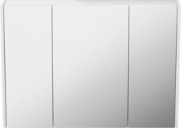 Affine Bathroom Mirror Cabinet 900mm 3 Door Storage Cupboard Wall Hung Modern White - thumbnail 7