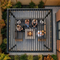 Sunopy 3M X 4M Zam Steel  Matte Black Freestanding Pergola - thumbnail 4