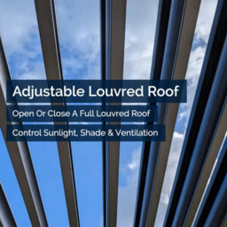 Sunopy 3M X 4M Zam Steel  Matte Black Freestanding Pergola - thumbnail 8