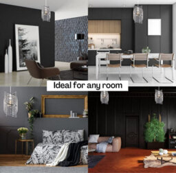 Klass Home Collection K9 Crystal Spiral Droplet Pendant Ceiling Light Shade/ Lamp Shade Chrome Finish - thumbnail 9