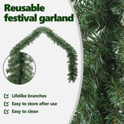 Vidaxl Christmas Garland 2 Pcs Green 20 M Pvc - thumbnail 8