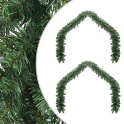 Vidaxl Christmas Garland 2 Pcs Green 20 M Pvc - thumbnail 2