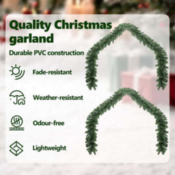 Vidaxl Christmas Garland 2 Pcs Green 20 M Pvc - thumbnail 7