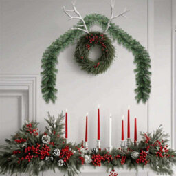 Vidaxl Christmas Garland 2 Pcs Green 20 M Pvc - thumbnail 1