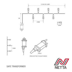 NETTA 500 Led Fairy String Lights 12.5M Indoor & Outdoor Christmas Tree Lights Green Cable - Multi Colour - thumbnail 7