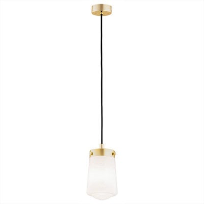 Luminosa Lighting Luminosa Pasadena Slim Pendant Ceiling Light White Shine, Brass Steel - image 1