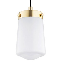 Luminosa Lighting Luminosa Pasadena Slim Pendant Ceiling Light White Shine, Brass Steel - thumbnail 3