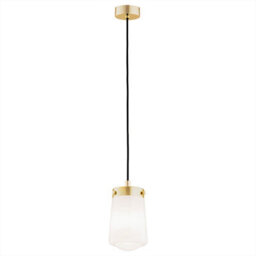 Luminosa Lighting Luminosa Pasadena Slim Pendant Ceiling Light White Shine, Brass Steel - thumbnail 1