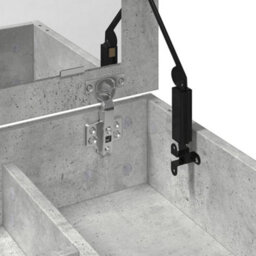 Berkfield Dressing Table With Mirror Concrete Grey 73X46.5X120 Cm - thumbnail 9