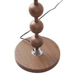 Komore Rosewood Floor Lamp, Drum Fabric Shade Foot Switch E27,wood Grain Freestanding Floor Light - thumbnail 6