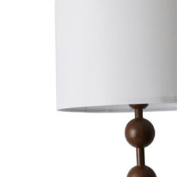 Komore Rosewood Floor Lamp, Drum Fabric Shade Foot Switch E27,wood Grain Freestanding Floor Light - thumbnail 5
