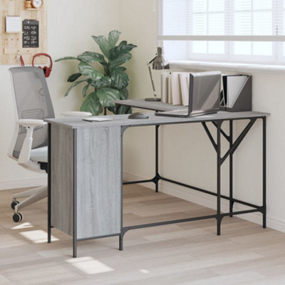 Berkfield Desk Grey Sonoma 141X141X75 Cm Engineered Wood - image 1