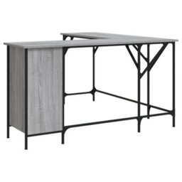 Berkfield Desk Grey Sonoma 141X141X75 Cm Engineered Wood - thumbnail 2