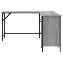 Berkfield Desk Grey Sonoma 141X141X75 Cm Engineered Wood - thumbnail 5
